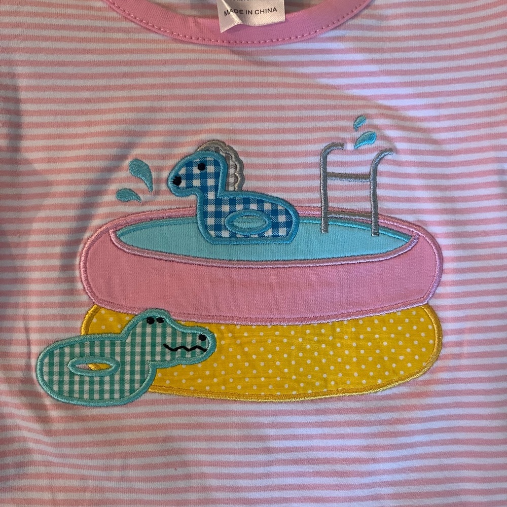 New in package Sweet as Candy Appliqué beach dress. Would be great to monogram - Picture 2 of 2